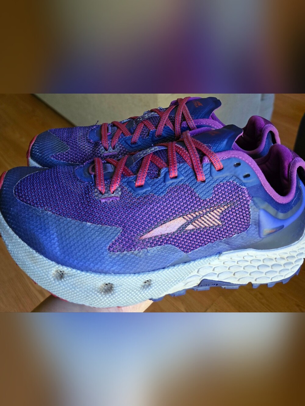 Sz 9.5 Women's ALTRA TIMP 4 EGO MAX Footshape 'Dark Purple/Blue' Running Shoes